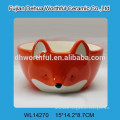 Wholesale ceramic fox shape pet bowl